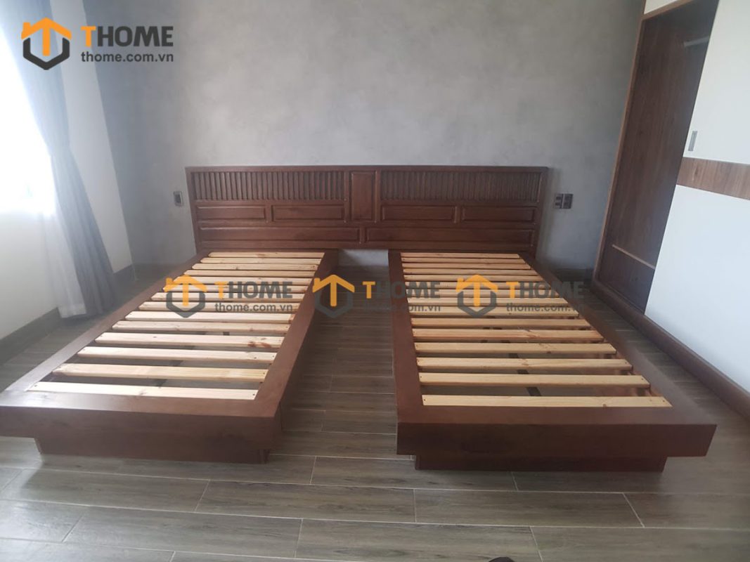 Hình ảnh thi công gỗ sồi tự nhiên nhà chị Lisa Nam Hòa Xuân TTTC-09SM