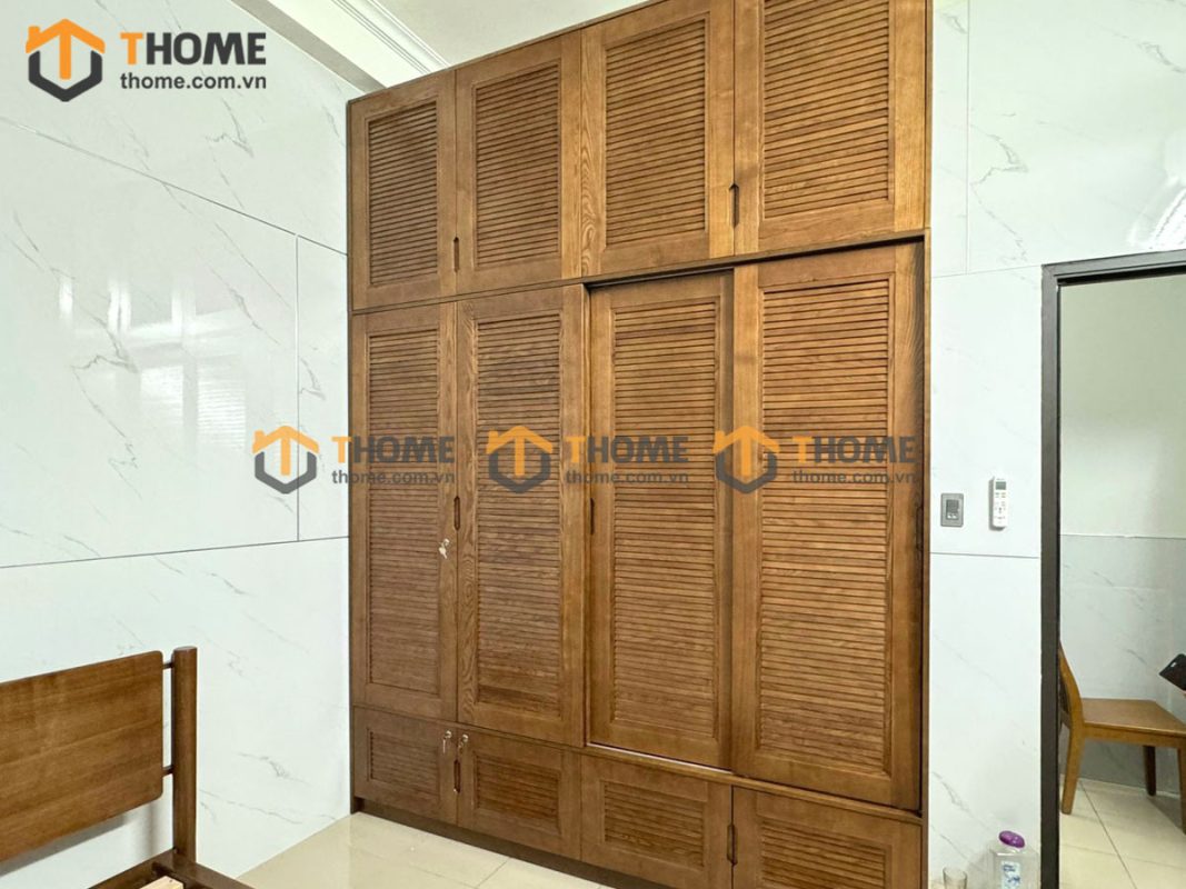 Hình ảnh thi công gỗ sồi tự nhiên nhà chị Cẩm Loan Phạm Tứ TTTC-23SN