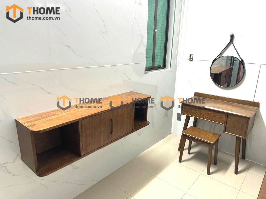 Hình ảnh thi công gỗ sồi tự nhiên nhà chị Cẩm Loan Phạm Tứ TTTC-23SN