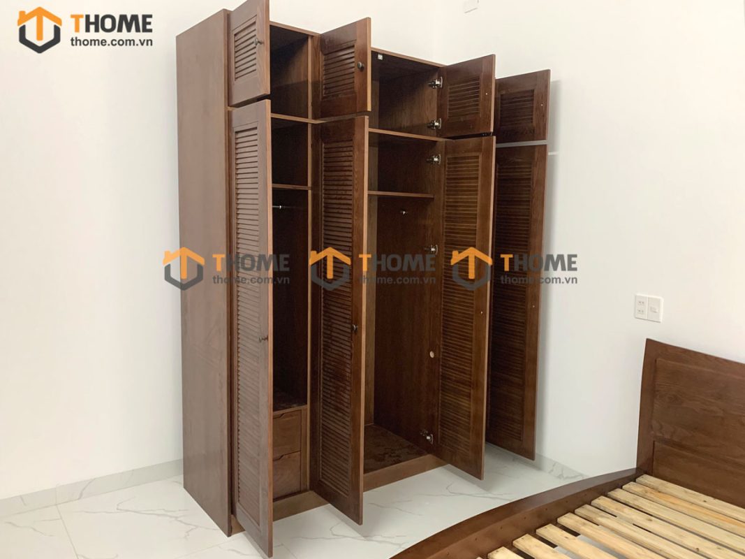 Hình ảnh thi công gỗ sồi tự nhiên nhà chị Ngân Thanh Quýt Quảng Nam TTTC-12SN