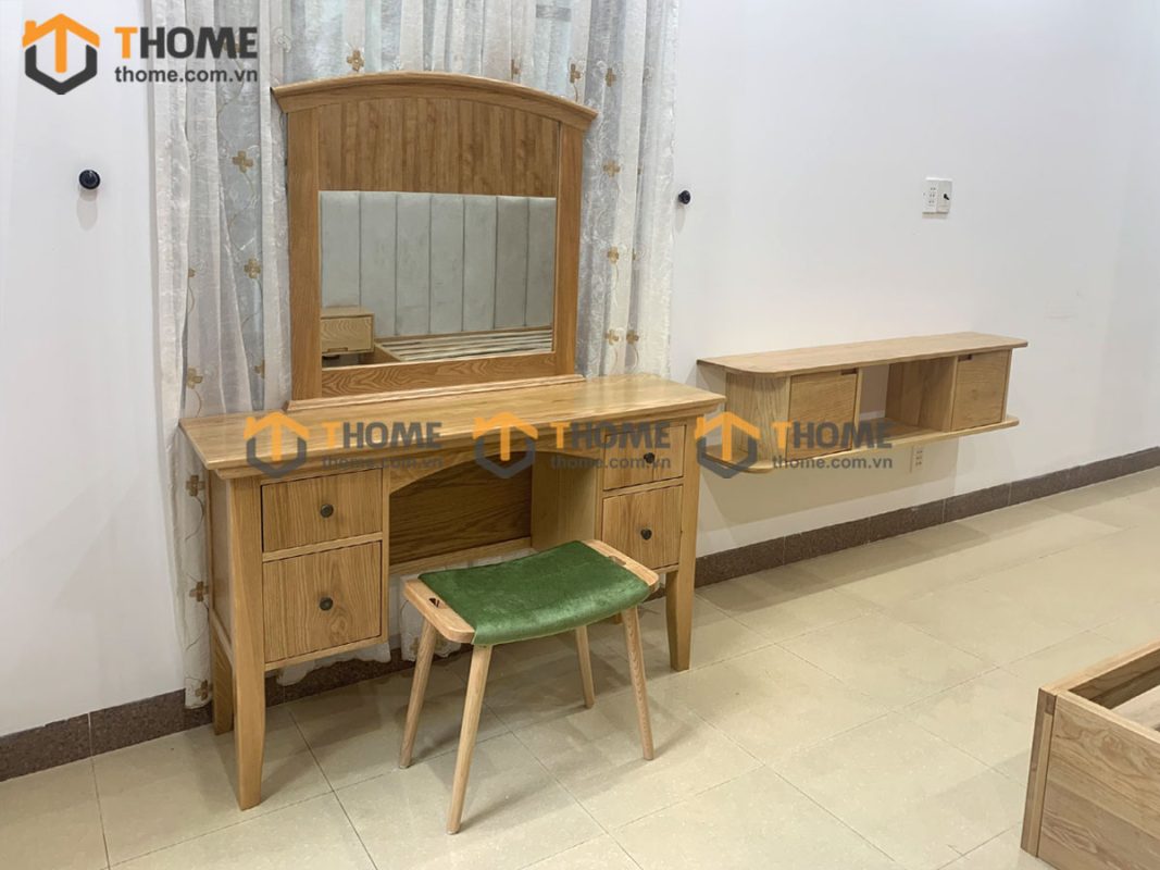 Hình ảnh thi công gỗ sồi tự nhiên nhà chị Tâm Thăng Long TTTC-13SN