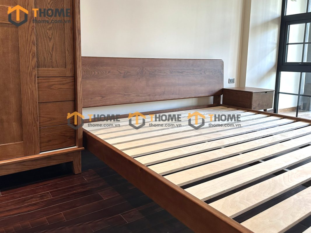 Hình ảnh thi công gỗ sồi tự nhiên nhà chị Trâm Sơn Trà TTTC-04SN