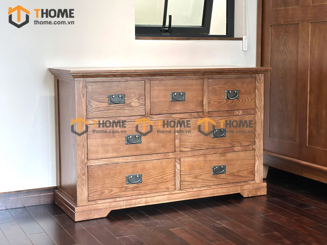 Hình ảnh thi công gỗ sồi tự nhiên nhà chị Trâm Sơn Trà TTTC-04SN