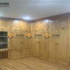 Hình ảnh thi công gỗ sồi tự nhiên nhà chị Tú Anh Tiểu La TTTC-10SN