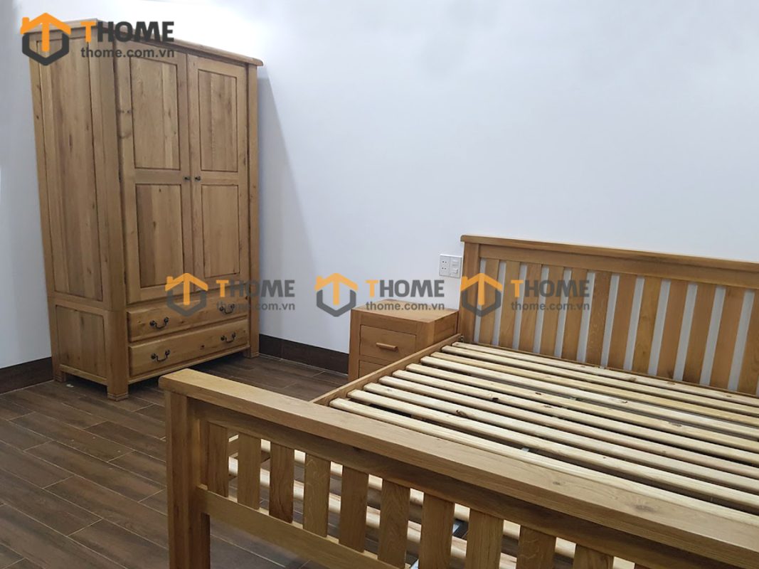 Hình ảnh thi công gỗ sồi tự nhiên nhà chị Út Võ Văn Kiệt TTTC-19SM
