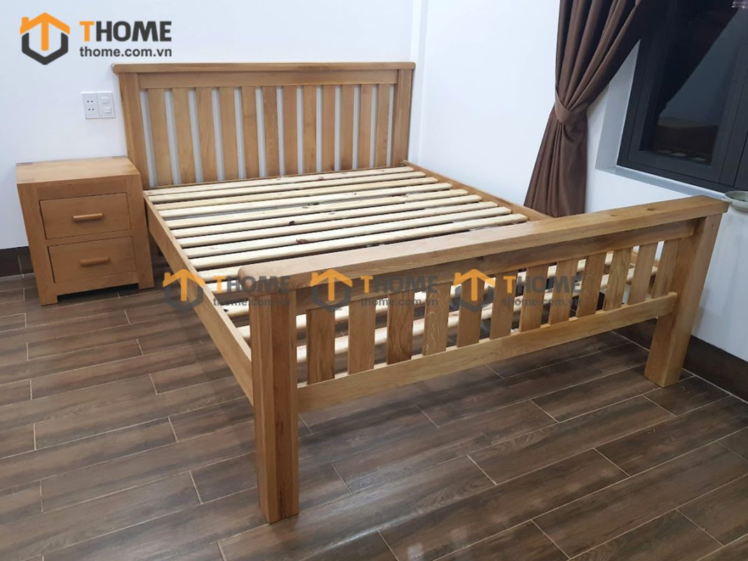 Hình ảnh thi công gỗ sồi tự nhiên nhà chị Út Võ Văn Kiệt TTTC-19SM