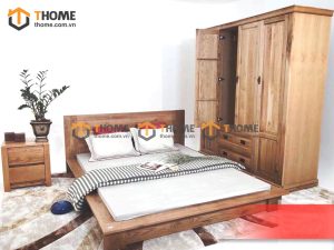 Hình ảnh thi công gỗ sồi tự nhiên nhà chú Đại Trường Chinh TTTC-08SM