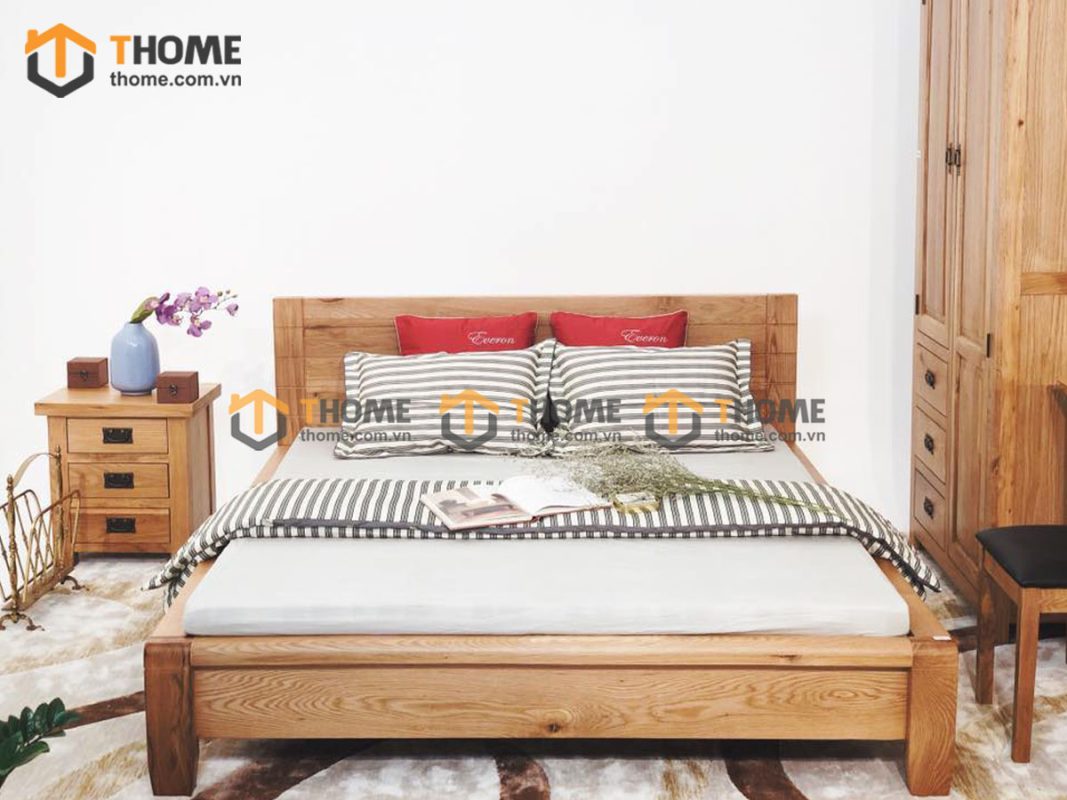 Hình ảnh thi công gỗ sồi tự nhiên nhà chú Đại Trường Chinh TTTC-08SM