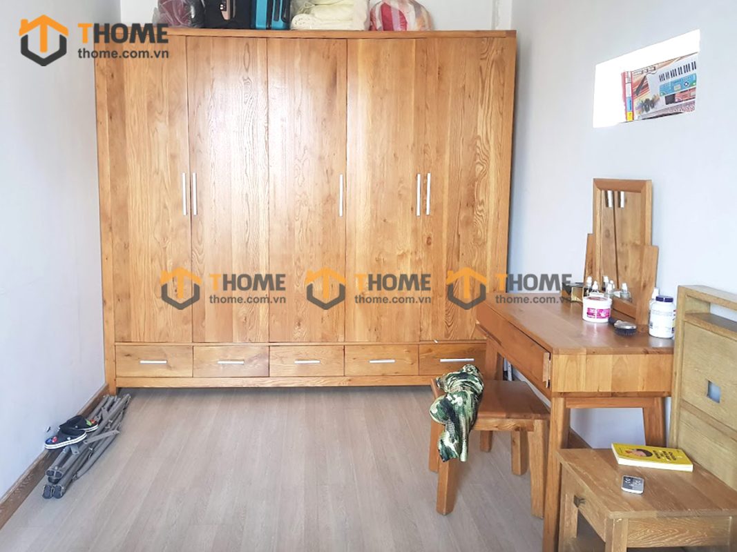 Hình ảnh thi công gỗ sồi nhà anh Trung Duy Tân TTTC-21SM