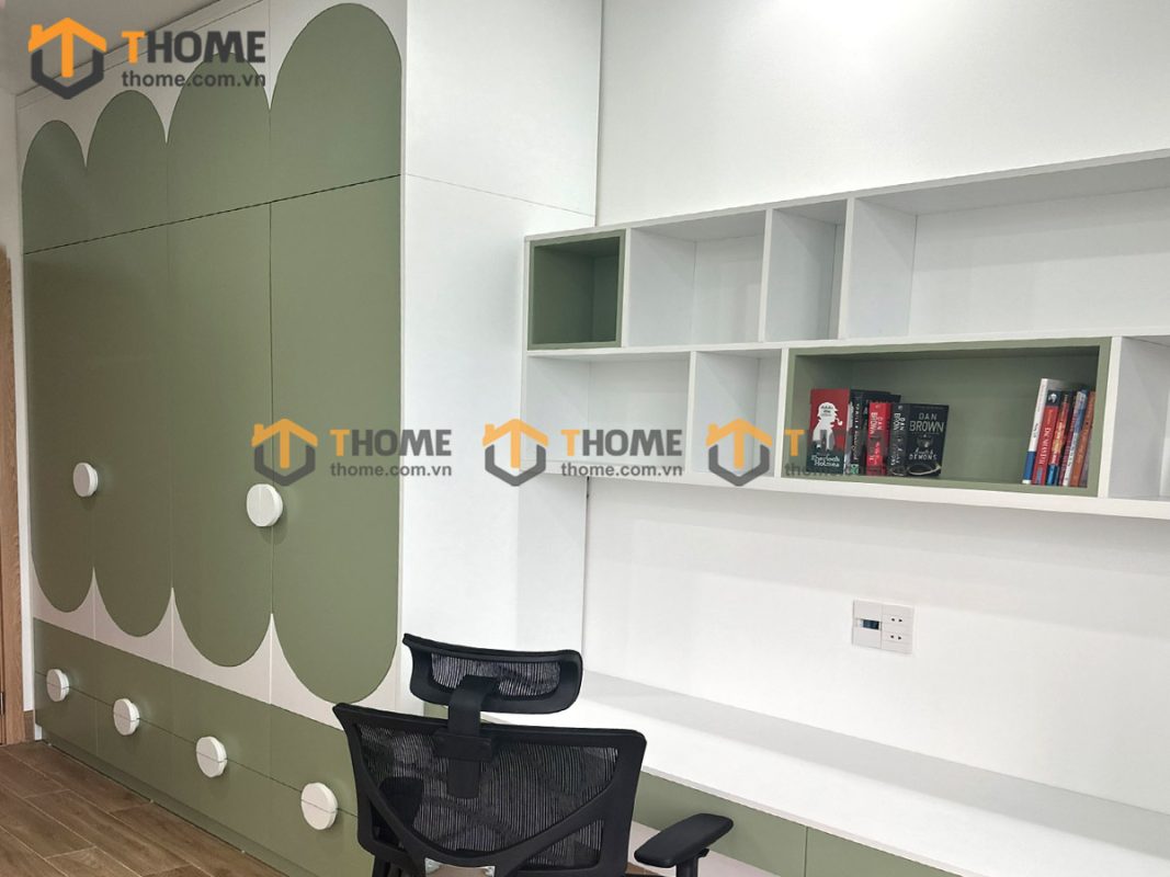Hình ảnh thi công gỗ sồi tự nhiên nhà chị Thu Nam Việt Á TTTC-02SN