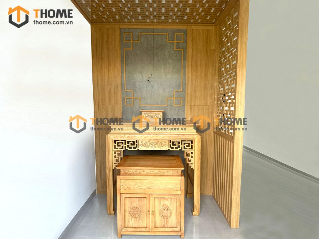 Hình ảnh thi công gỗ sồi tự nhiên nhà anh Vũ Điện Biên Phủ TTTC-21SN