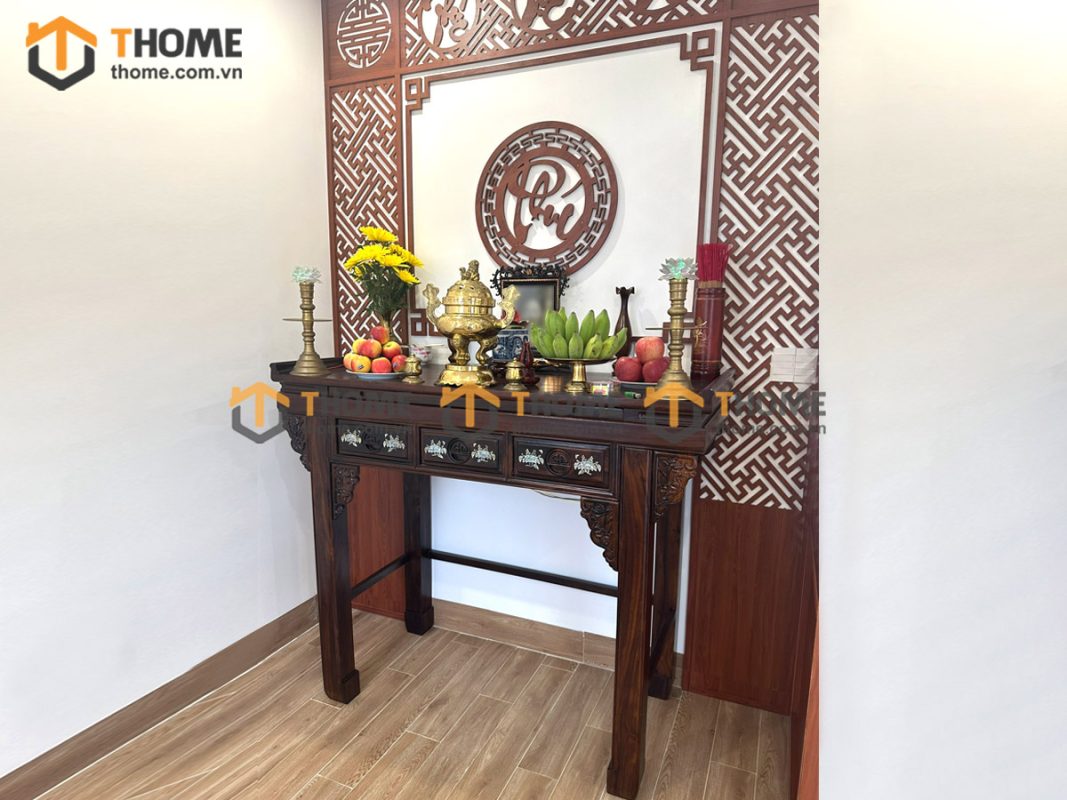 Hình ảnh thi công gỗ sồi tự nhiên nhà chị Thu Nam Việt Á TTTC-02SN