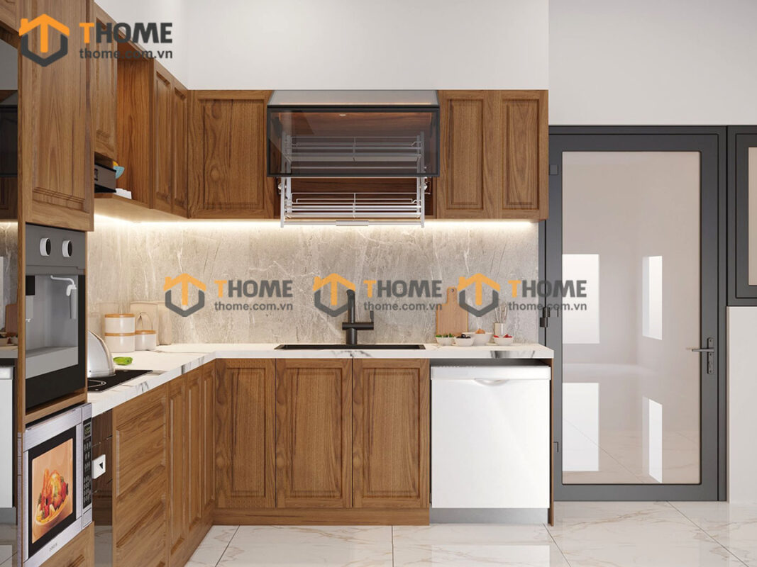 Hình Ảnh Thi Công Gỗ Sồi Tự Nhiên Nhà Chị Thu Nam Việt Á TTTC-02SN