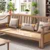 Sofa giường gỗ sồi tự nhiên Nordic tay cong SFB-06SN