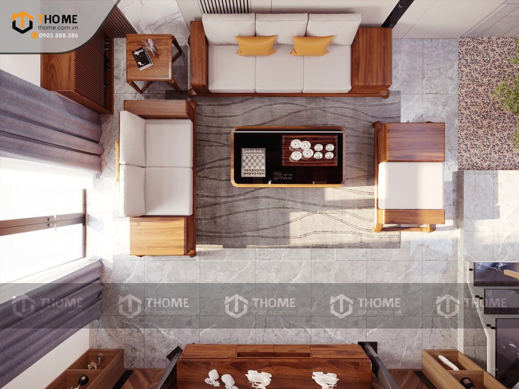 Thiết kế bộ phòng khách số 01 TKPK-01SN