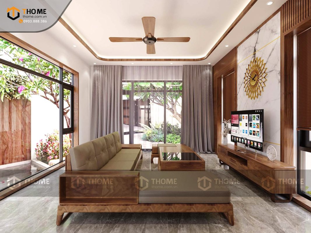 Thiết kế bộ phòng khách số 02 TKPK-02SN