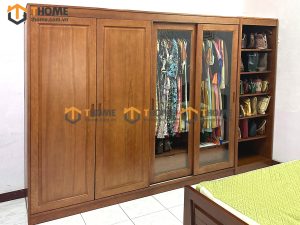 Tủ áo gỗ sồi tự nhiên thiết kế 07 TA-17SN