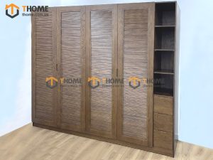 Tủ áo gỗ sồi tự nhiên thiết kế 08 TA-18SN