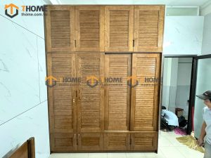 Tủ áo gỗ sồi tự nhiên thiết kế 10 TA-20SN