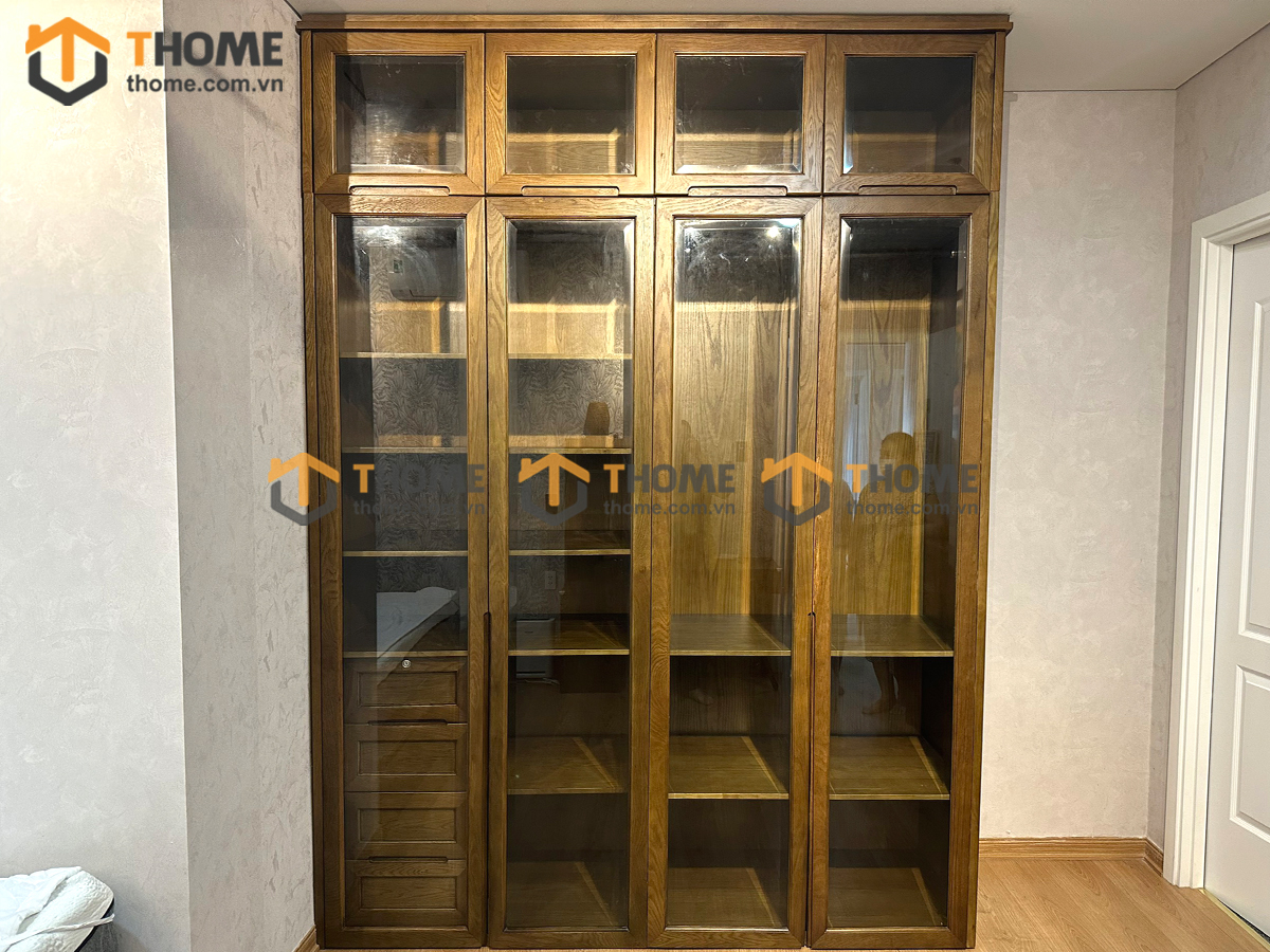 Tủ áo gỗ sồi tự nhiên thiết kế 11 TA-21SN