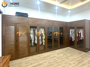 Tủ áo gỗ sồi tự nhiên thiết kế 13 TA-23SN