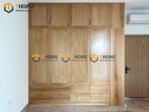 Tủ áo gỗ sồi tự nhiên thiết kế 15 TA-25SN