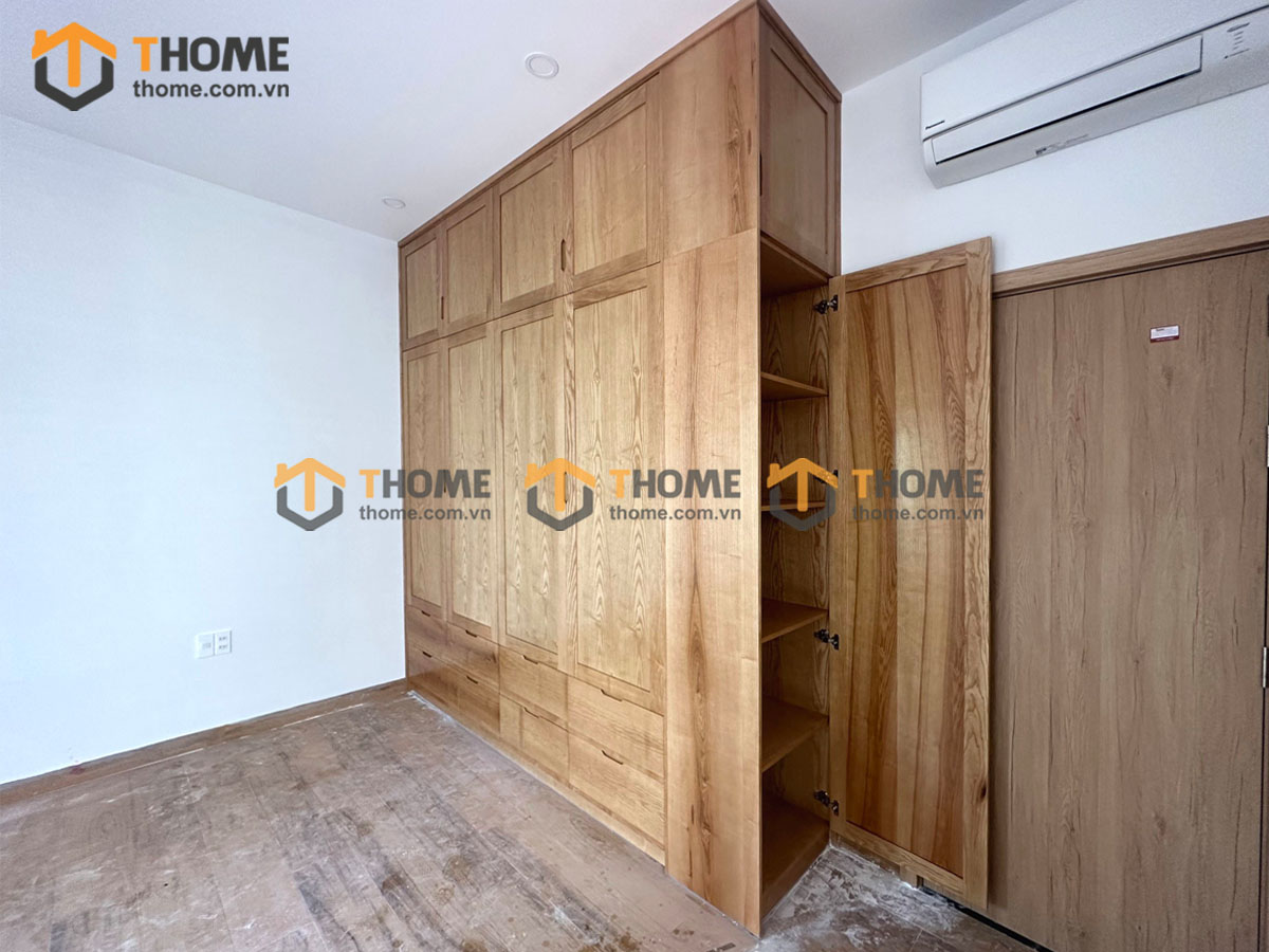 Tủ áo gỗ sồi tự nhiên thiết kế 15 TA-25SN
