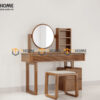 Bàn trang điểm gỗ sồi tự nhiên Cogo Thọa Lệch Chân Vuông 1.2m BTD-09SN