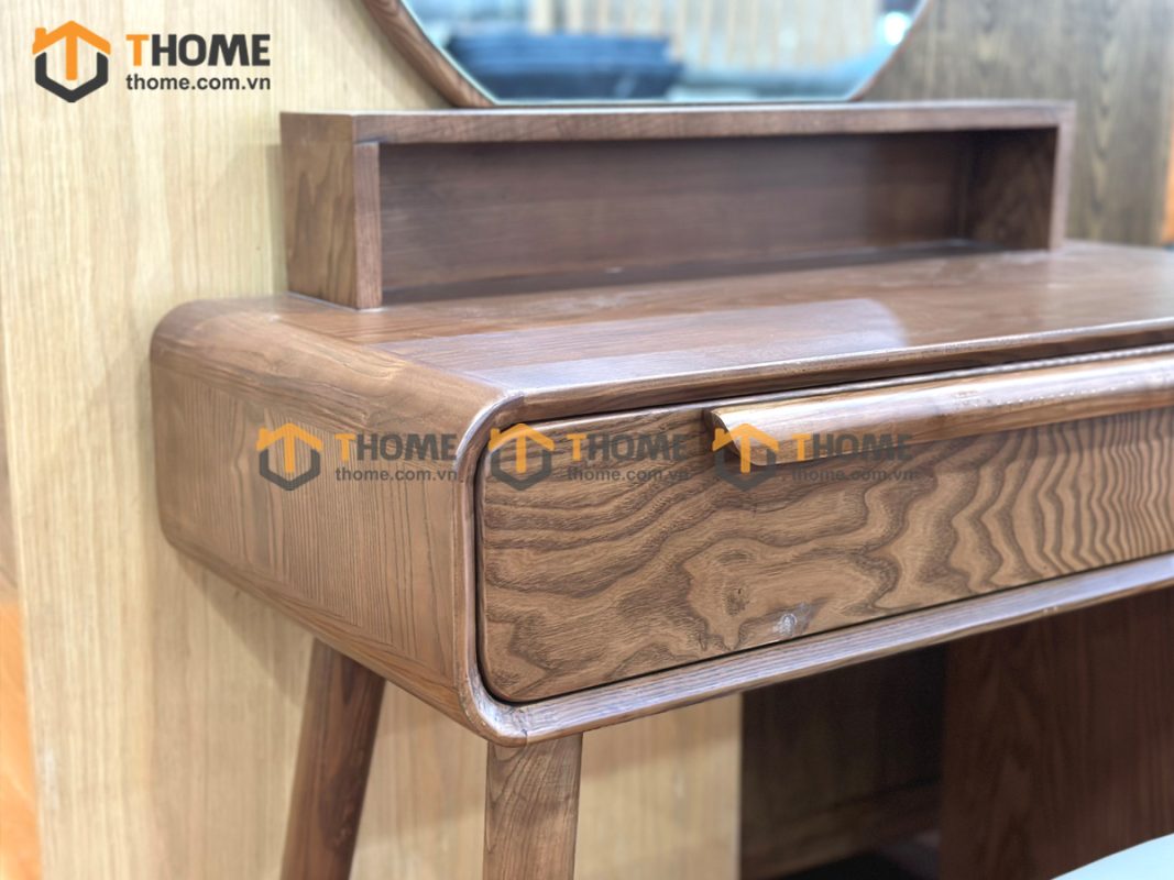 Bàn trang điểm gỗ sồi tự nhiên Nova hộp BTD-10SN