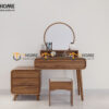 Bàn Trang Điểm Gỗ Sồi Tự Nhiên Nova Kệ Hộp Nằm 1.2m BTD-10SN