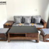Sofa Bulova Mini Gỗ Sồi Tự Nhiên 4 Món Chân Vuông Màu Óc Chó SFĐ-24SN