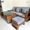 Sofa Bulova Mini Gỗ Sồi Tự Nhiên 4 Món Chân Vuông Màu Óc Chó SFĐ-24SN