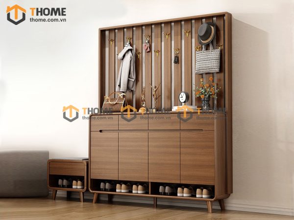 Tủ giày gỗ sồi tự nhiên 2 tầng 4 cánh mở Movado TG-12SN