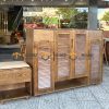 Tủ giày gỗ sồi tự nhiên kèm ghế ngồi TG-13SN