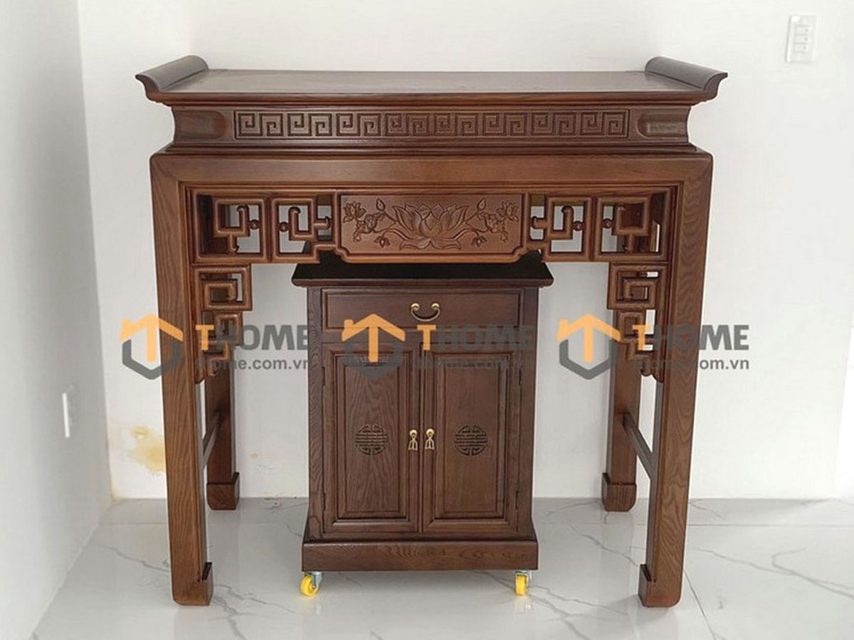 Bộ sưu tập tủ thờ sồi Nga tự nhiên TT-02SN