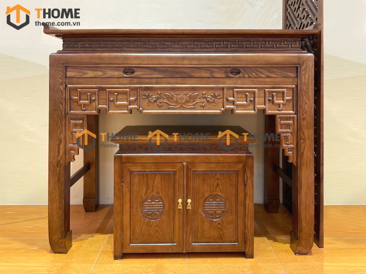 Bộ sưu tập tủ thờ sồi Nga tự nhiên TT-02SN