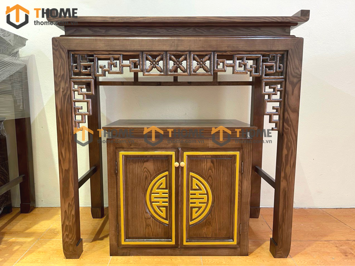 Bộ sưu tập tủ thờ sồi Nga tự nhiên TT-02SN