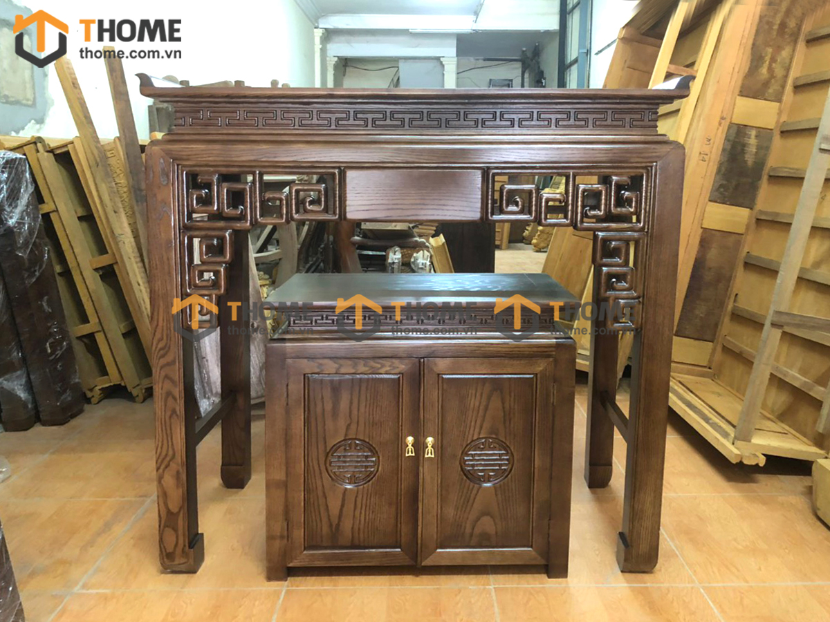 Bộ sưu tập tủ thờ sồi Nga tự nhiên TT-02SN