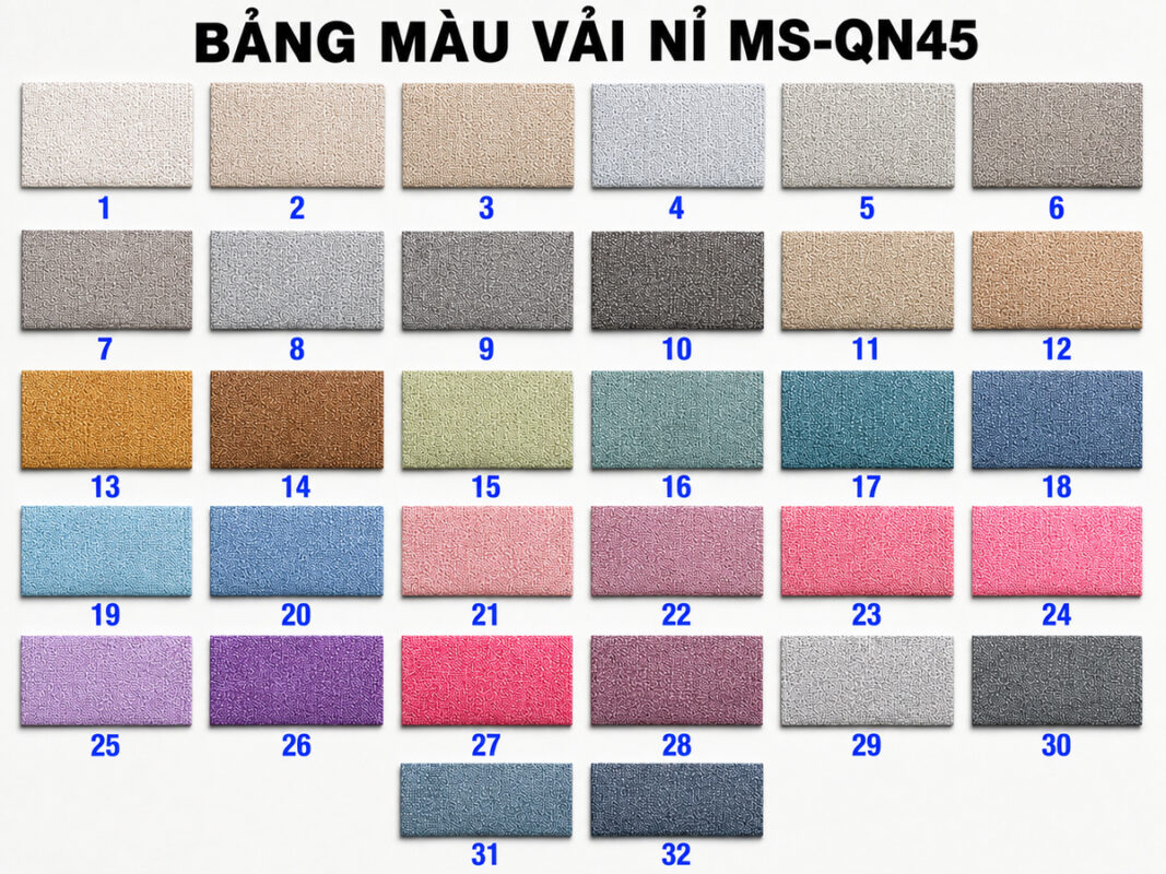 Vải Nỉ Cho Ghế Sofa Thớ Vải To Vừa Phải Mã Số QN45