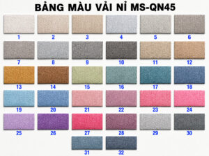 Vải Nỉ Cho Ghế Sofa Thớ Vải To Vừa Phải Mã Số QN45