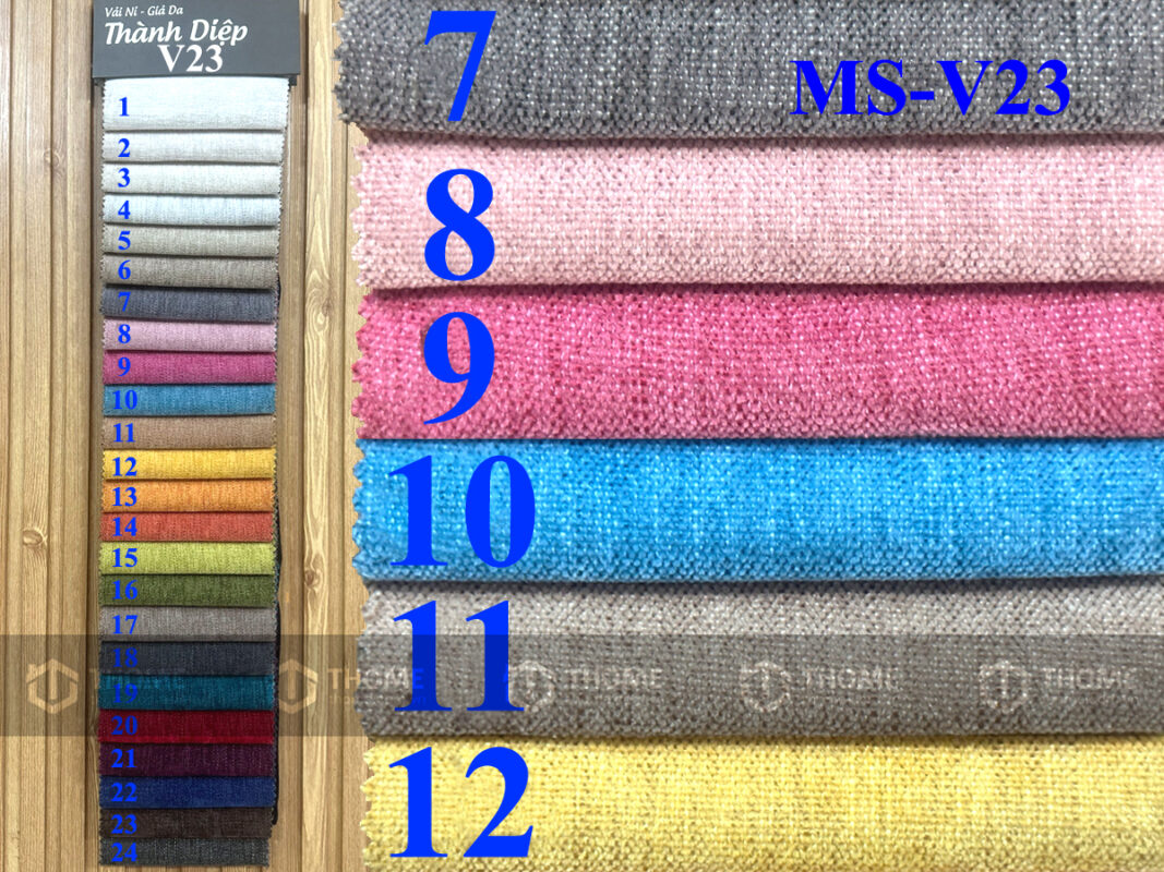 Vải nỉ cho ghế sofa thớ vải thô, to mã số V23