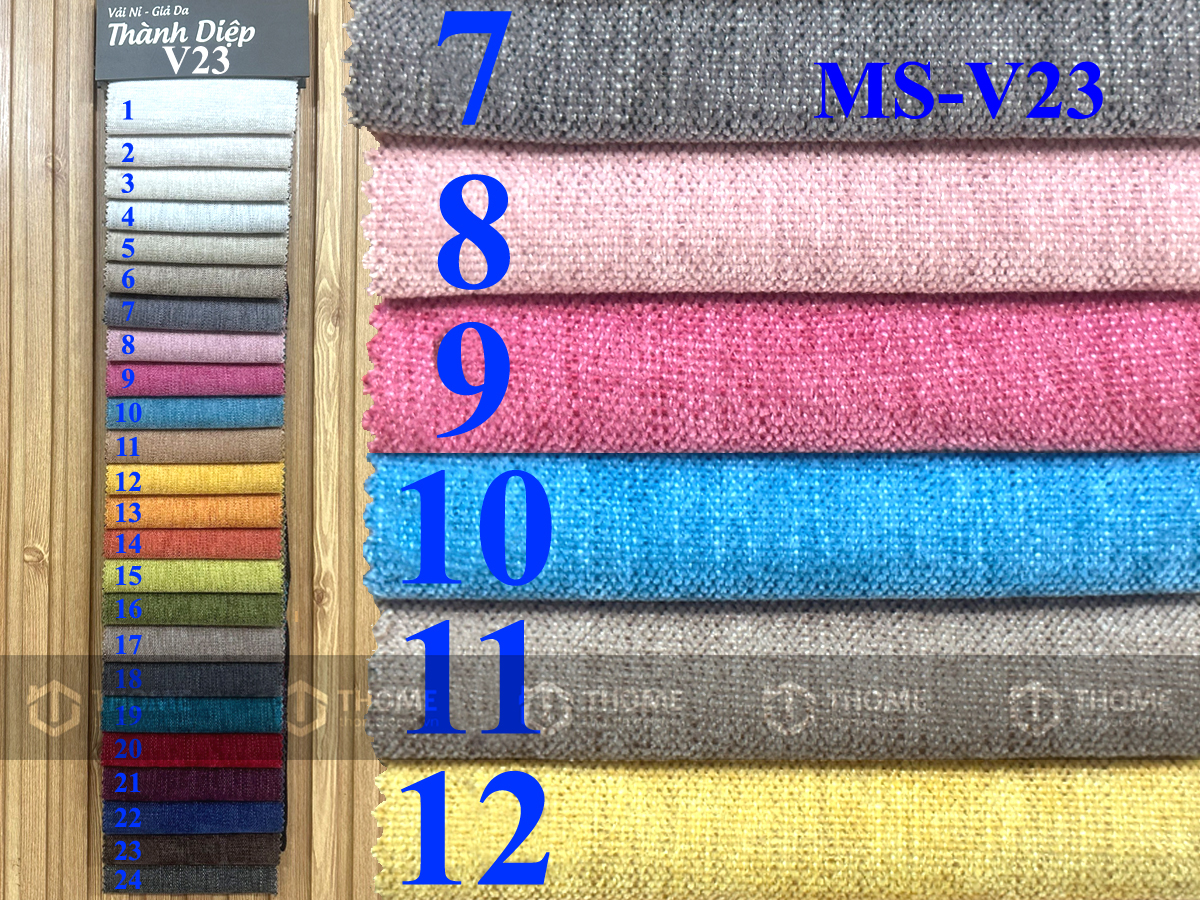 Vải nỉ cho ghế sofa thớ vải thô, to mã số V23