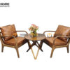 Bàn Ghế Cafe Sofa Cogo Tay Cong Gỗ Sồi Tự Nhiên BGCF-02SOFA
