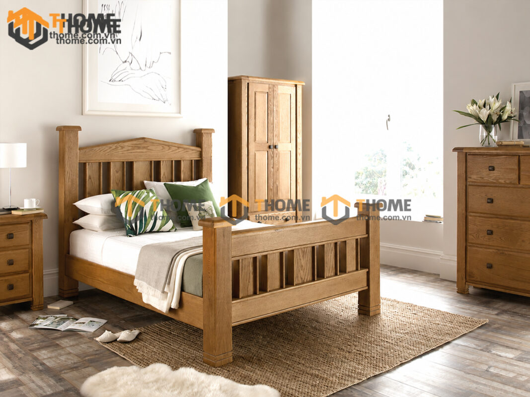 Bộ Sưu Tập Phòng Ngủ Số 01 Gỗ Sồi Tự Nhiên TKPN-01SM