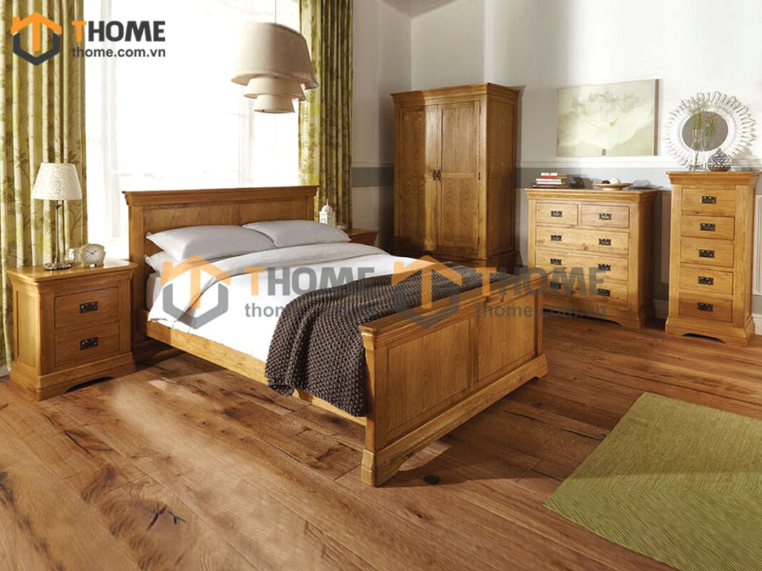 Bộ Sưu Tập Phòng Ngủ Số 01 Gỗ Sồi Tự Nhiên TKPN-01SM