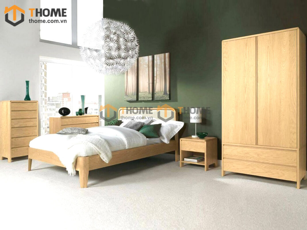 Bộ Sưu Tập Phòng Ngủ Số 01 Gỗ Sồi Tự Nhiên TKPN-01SM