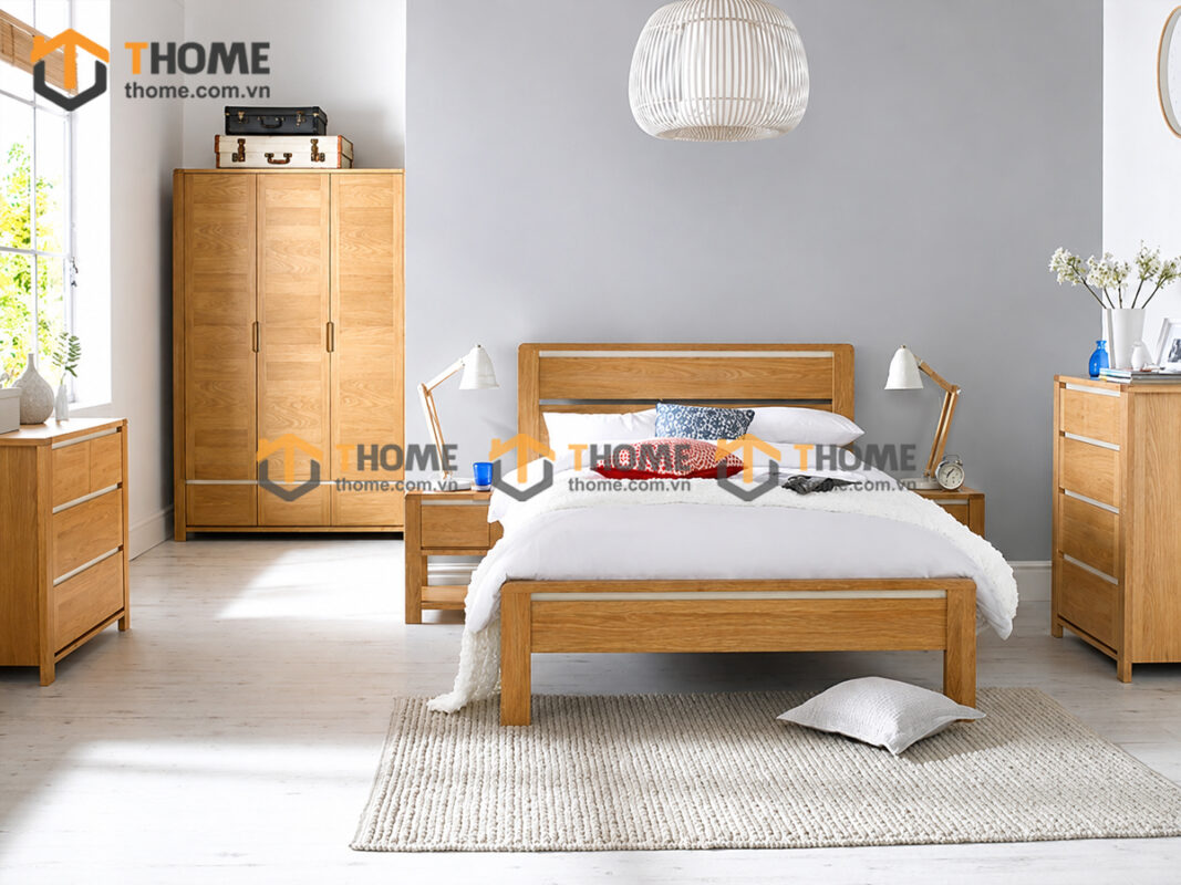Bộ Sưu Tập Phòng Ngủ Số 01 Gỗ Sồi Tự Nhiên TKPN-01SM