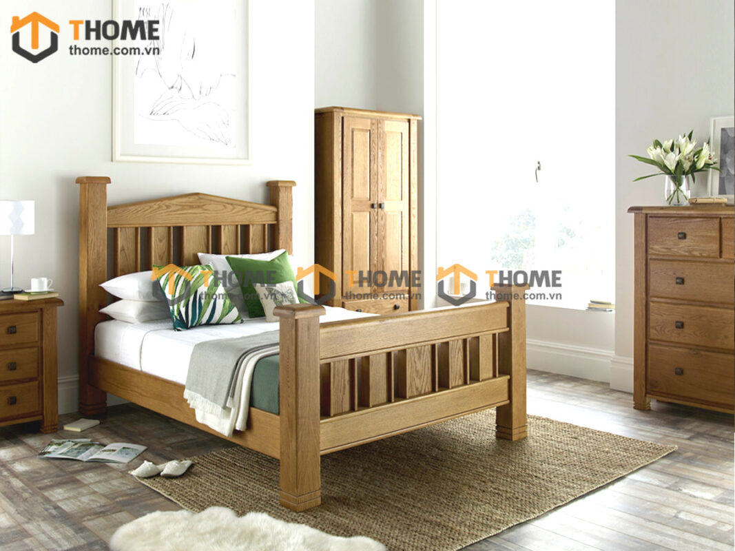 Bộ Sưu Tập Phòng Ngủ Số 01 Gỗ Sồi Tự Nhiên TKPN-01SM