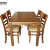 Bộ bàn ăn Cabin 4 ghế (nhiều mẫu ghế) màu óc chó BBA4-05CS