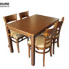 Bộ bàn ăn Cabin 4 ghế (nhiều mẫu ghế) màu óc chó BBA4-05CS